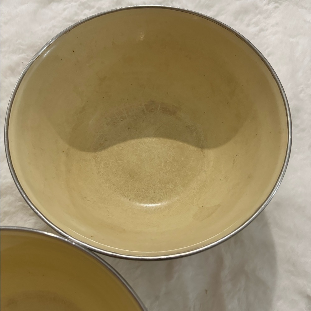 Floral Enamel Large Vintage Mixing Bowl Set Roses Floral Flower Cottagecore - Picture 8 of 13